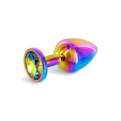 Plugs anal bijou m aluminium rainbow pas cher