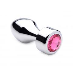 Plugs anal en aluminium avec cristal rose - small pas cher