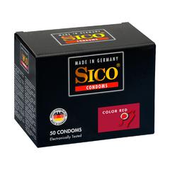 Préservatifs sico couleur rouge fraise - 50 préservatifs pas cher