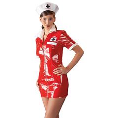 Robes d'infirmière en vinyle rouge pas cher