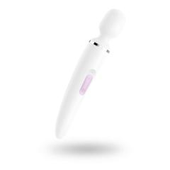 Satisfyer wand-er femme - blanc / doré pas cher