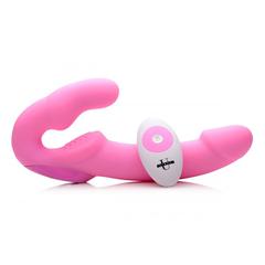 Vibro strapless strap-on - rose pas cher