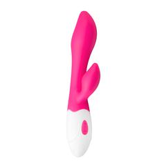 Vibromasseurs point g rabbit en rose - rose / blanc pas cher